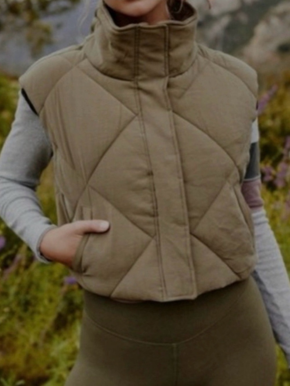 FP Movement by Free People No Chill Puffer Vest in Olive size XS - Picture 4 of 4
